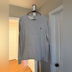 Polo by Ralph Lauren Heather Gray Long Sleeve Tee